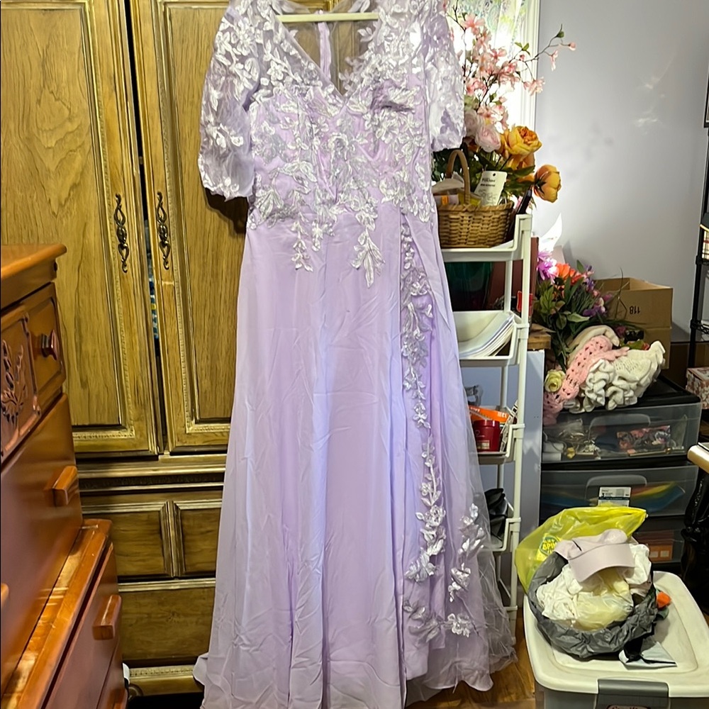 Elegant Lavender Evening Gown